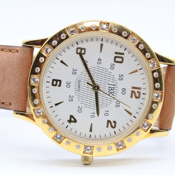 JBK Jacqueline Kennedy Watch Womens Gold Tone Stainless Steel Classic White Dial - Picture 6 of 8